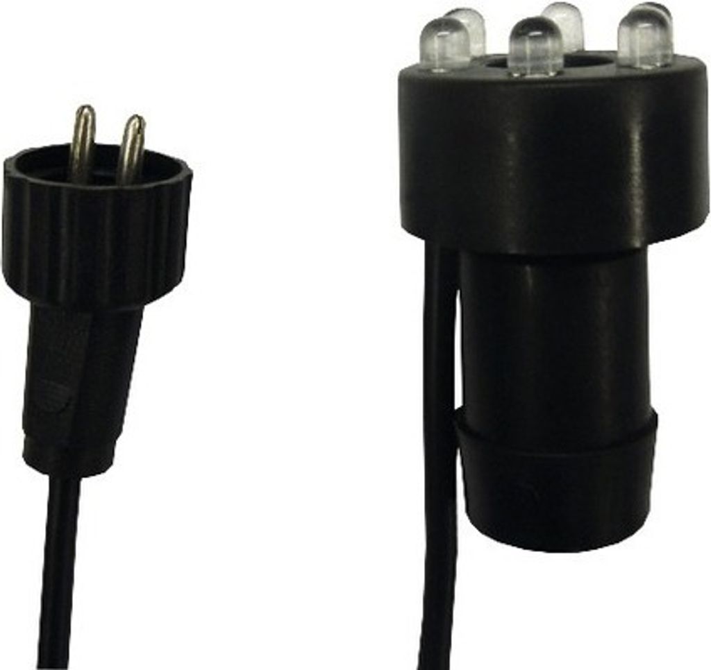 Heissner LED-Lampe für Steinbrunnen warmweiß, gelb/weiß, Durchmesser 30 mm, Kabellänge 150cm, 3/4 Schlauchanschluss (ET20-16910)"