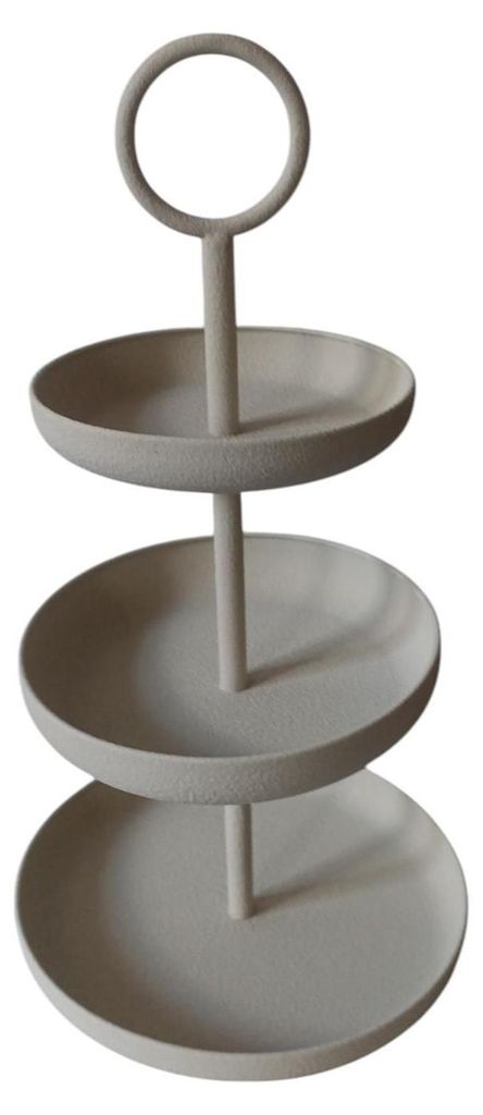 Etagere 3-laags wit 30x30x56,5cm