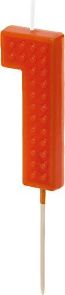 Bougie anniversaire chiffre 1 rouge 6 cm lot de 24 pour fêtes et clubs