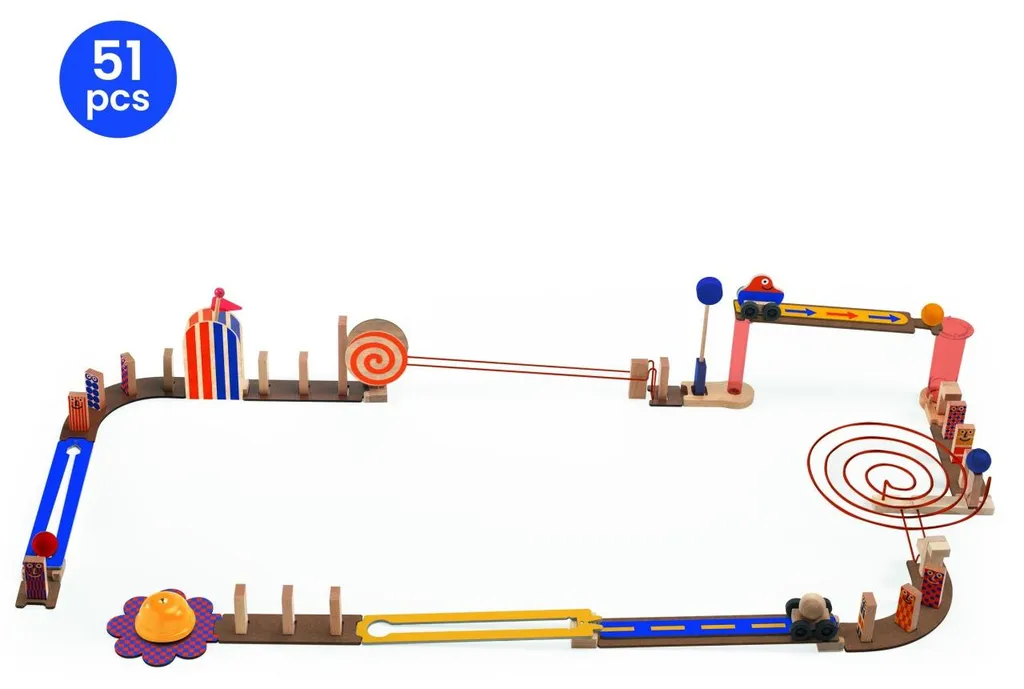 Jeu de construction bois Zig & Go Junior - Action Réaction pour Enfant