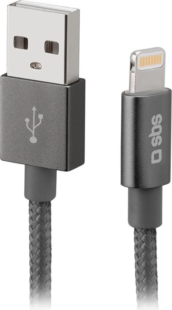 SBS TECABLEUSBIP589BDS cavo Lightning 1 m Argento