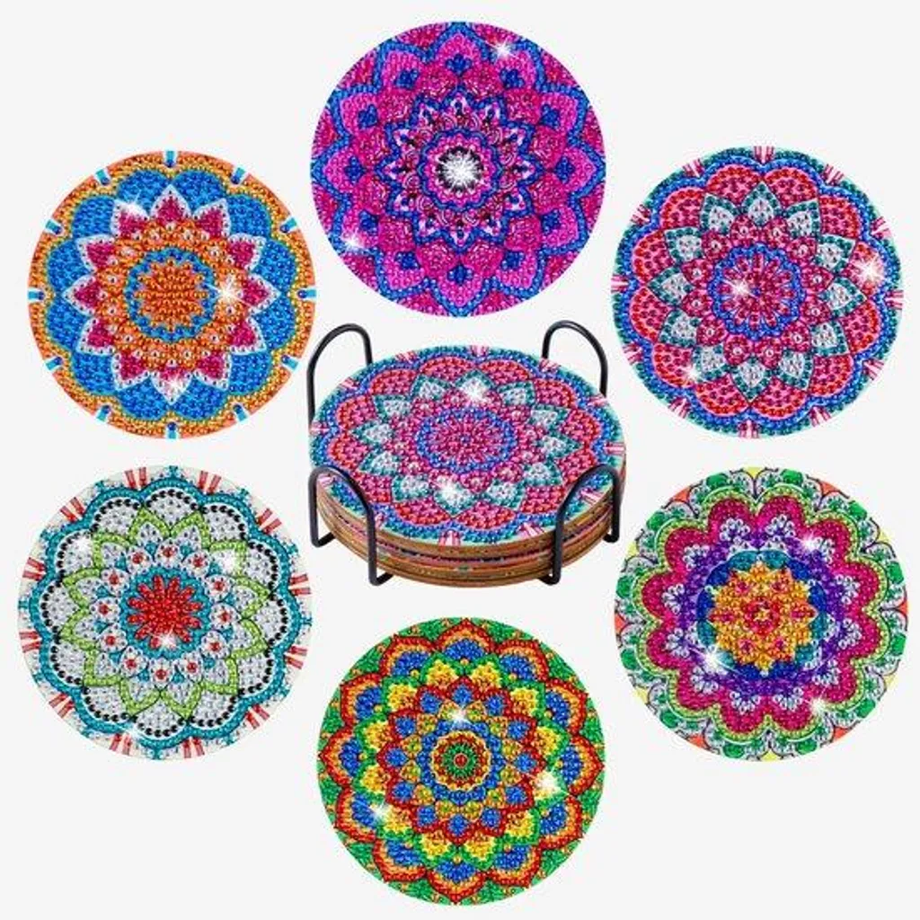 Dessous-de-Plat Mandala Antidérapants en Strass : Fini les Rayures !