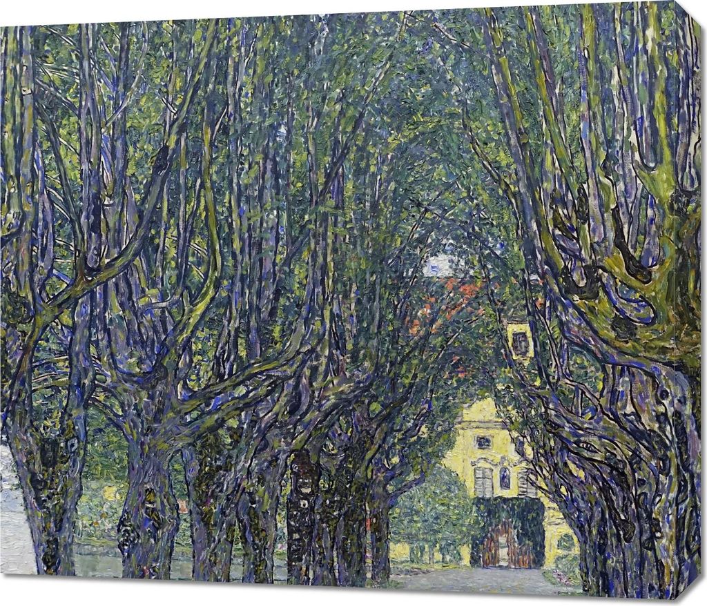 Bild 70x60cm Allee am Schloss Kammer, Gustav Klimt Vintage