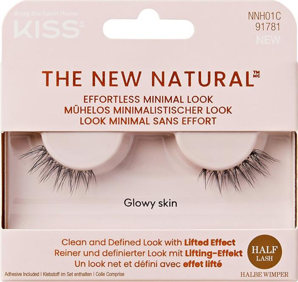 KISS The New Natural False Eyelashes Half Strip Lash 01 1 Pair