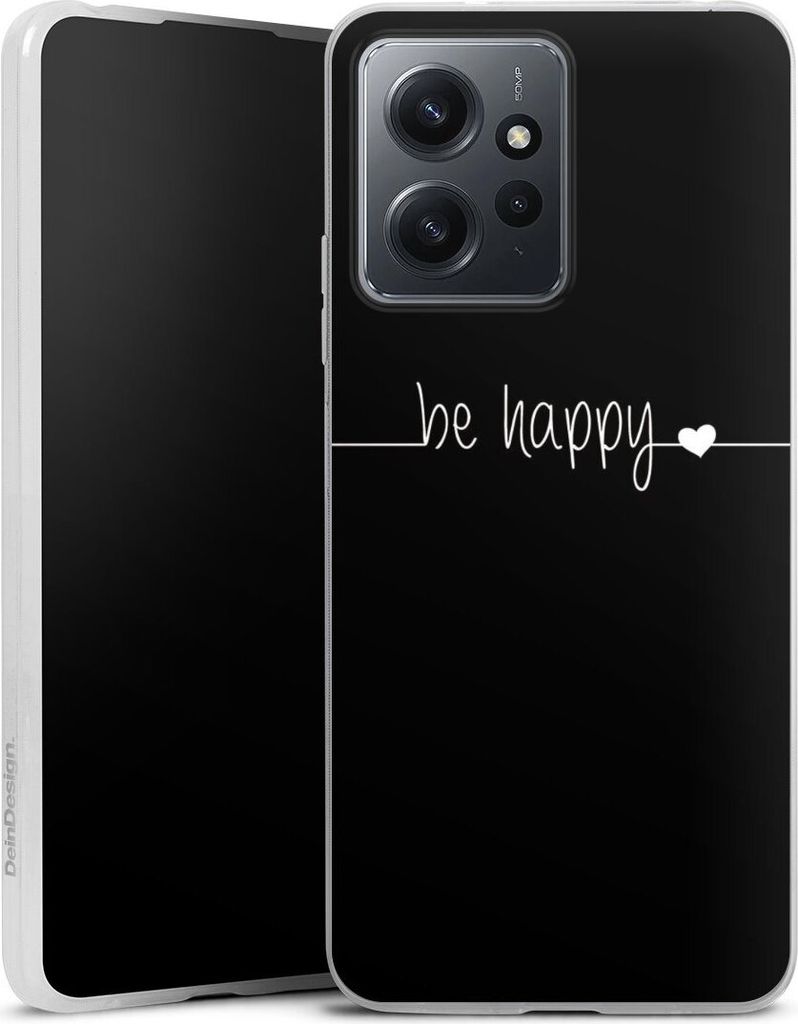 DeinDesign Slim Hülle für Xiaomi Redmi Note 12 4G Silikon Case Ultra Dünn Handyhülle Glück Sprüche Statement