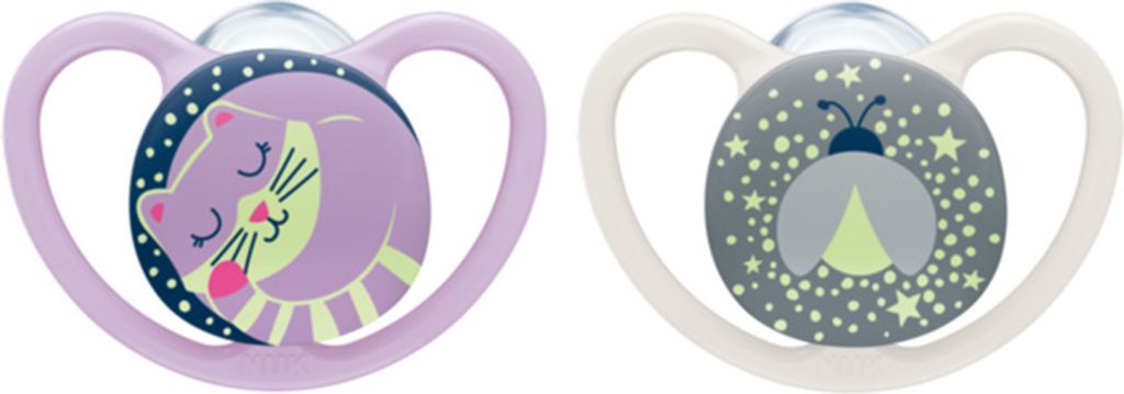 NUK Silikónový cumlík NIGHT SPACE 0-6M 2ks Obrázok produktu 