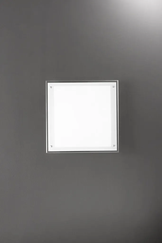 Plafonnier LED Design Salon Blanc 40W CCT Réglable Format 52,5x52,5