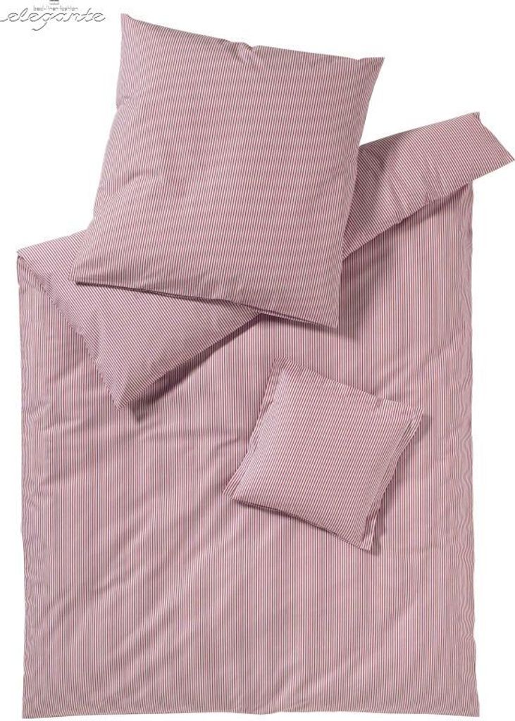 Elegante Web-Perkal Bettwäsche 7023 Classico 140x220cm+70x90, Farbe bordeaux