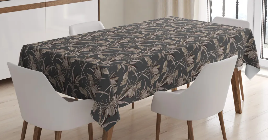 Tovaglia Lavabile ABAKUHAUS 140x200 cm - Grigio Marrone Elegante