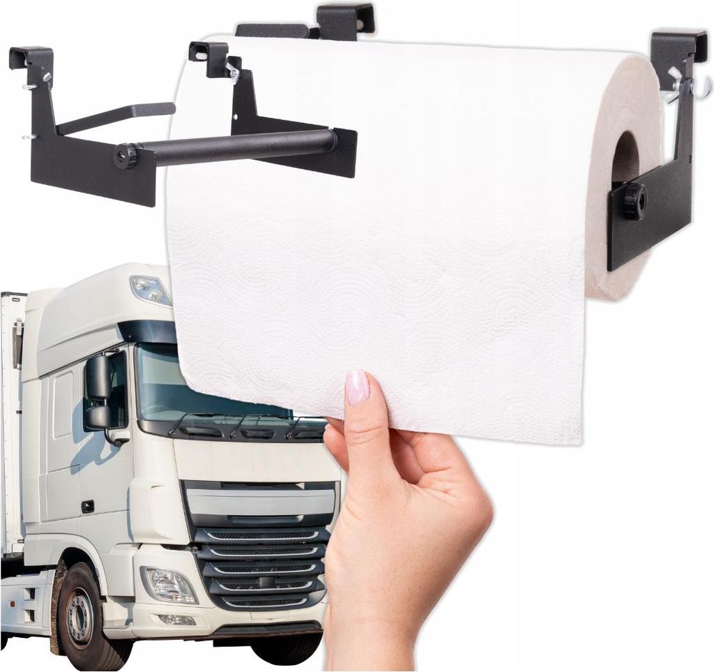 Papierrollenhalter für LKW - Schwarz - 23 X 11 X 14 Cm - Produktbild 