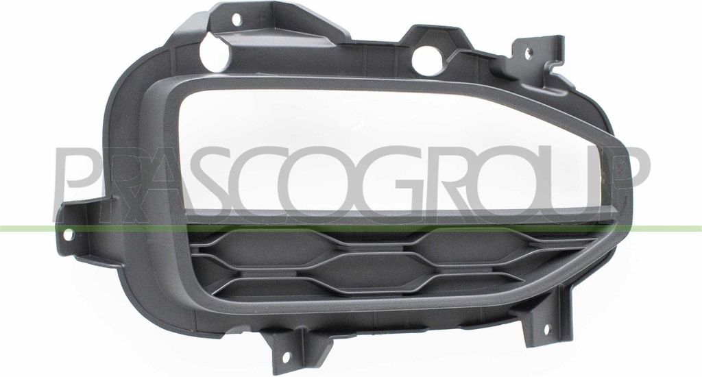PRASCO Lüftungsgitter Grill Stoßfänger für VW T-Roc (A11) mit Loch/Löchern für Parkassistenzsystem Schwarz