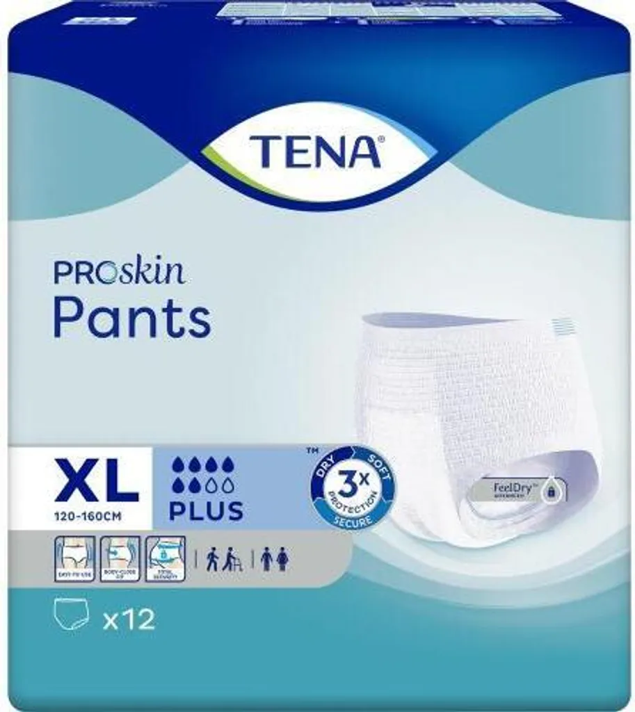 TENA Pants Plus XL 4x12 pz: Mutandine Assorbenti Incontinenza Moderata