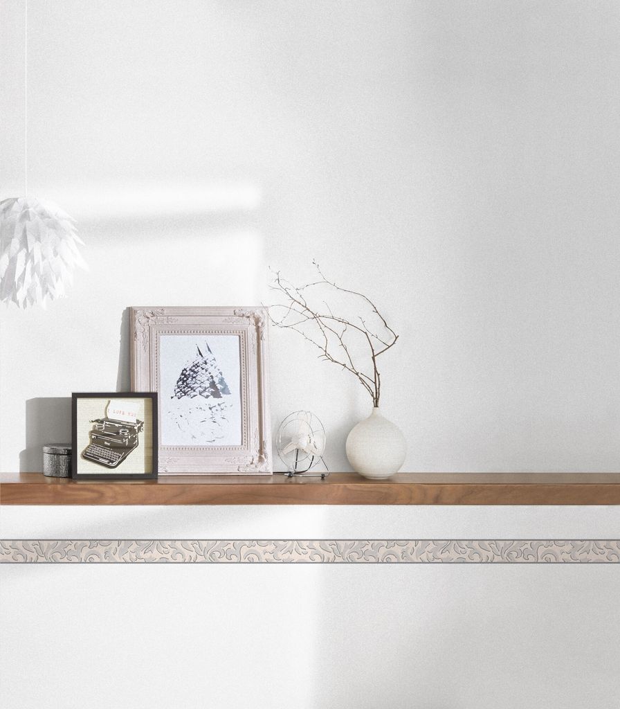 A.S. Création Bordüre Only Borders 9 grau metallic weiß Produktbild 