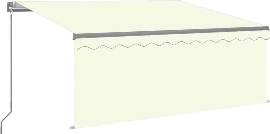 vidaXL Markise Manuell Einziehbar mit Rollo 3,5x2,5 m Creme