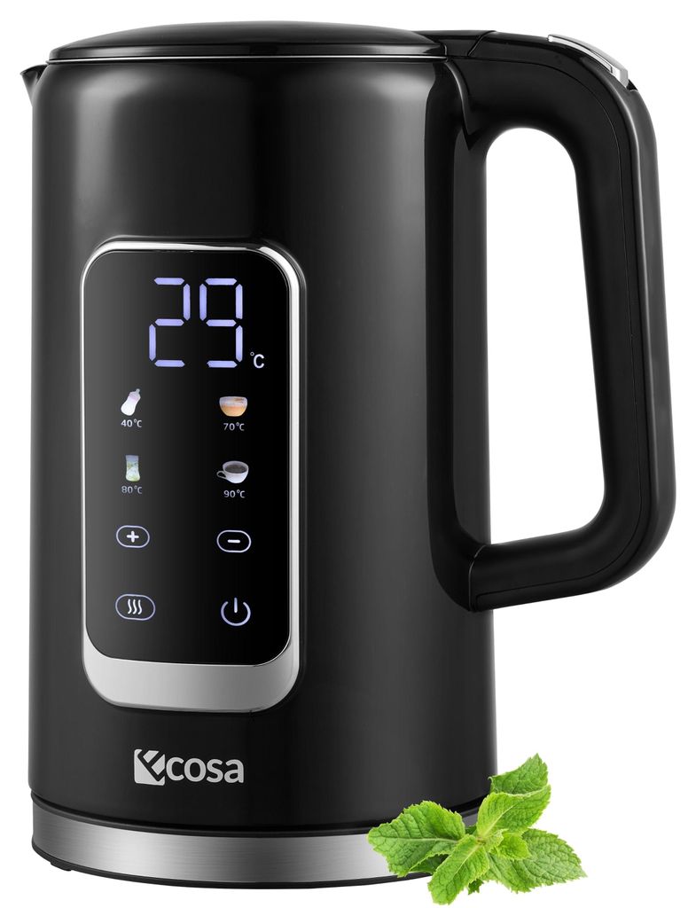 Ecosa Wasserkocher Edelstahl mit Temperatureinstellung Produktbild 