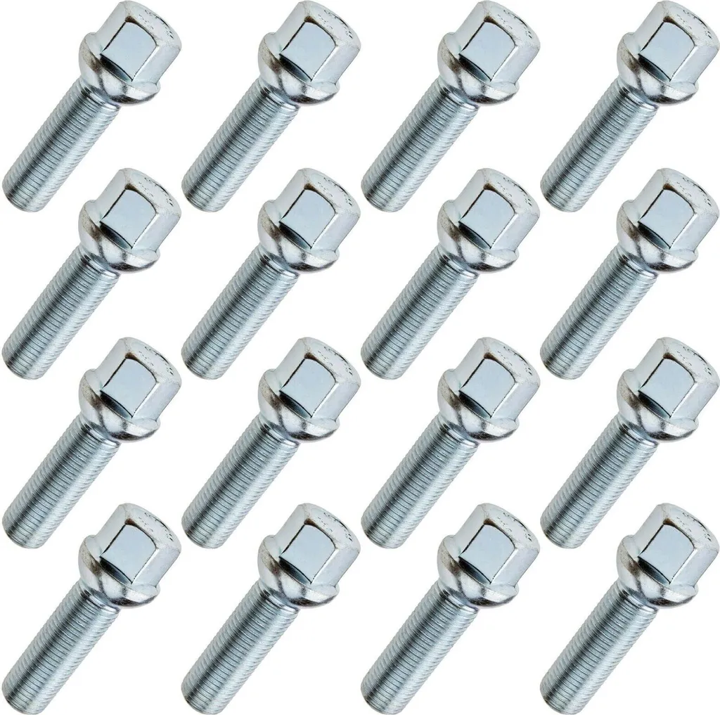 Set 16 Bulloni M14x1,5x45 Sede Sferica per Ruote Audi Mercedes VW