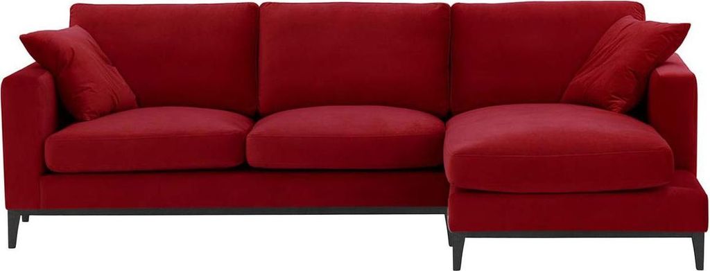 Rechtsseitiges Ecksofa Covex Wood-Velluto 7-black