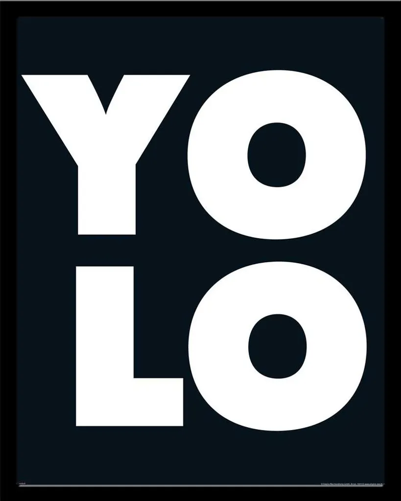 Déco Murale Facile : Mini Poster YOLO Cadre Noir Incassable Shinsuke