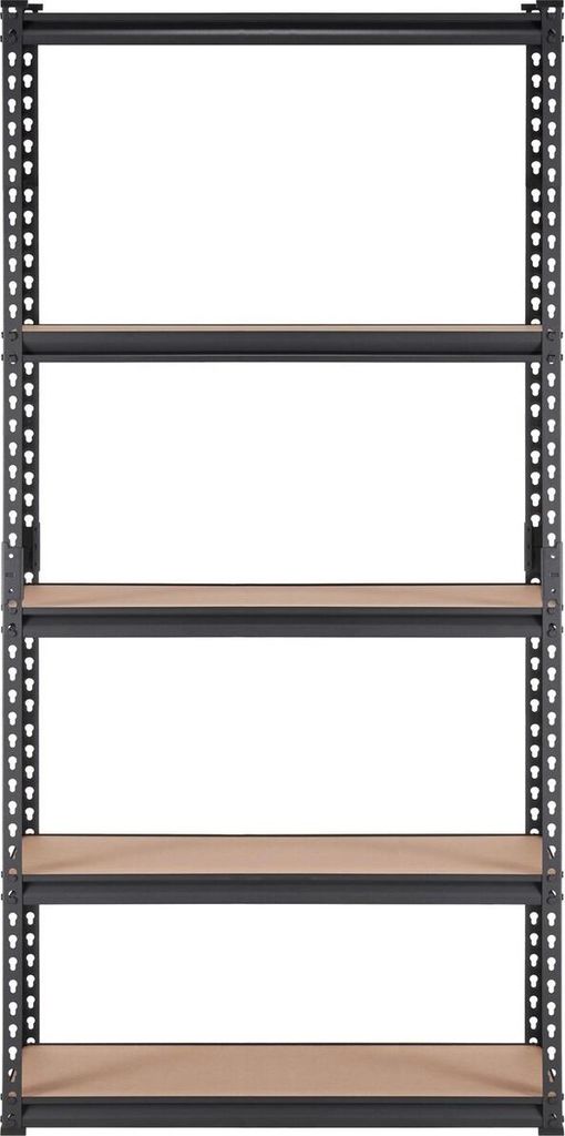 Regal, 5-stufig verstellbar, Tragkraft 2000 lbs, Hochleistungs-Garagenregal Metall-Organizer-Utility-Rack, schwarz, 36" L x 18" B x 72" H für Küc...