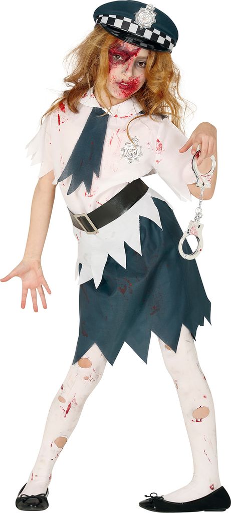 Zombie Hüterin Untote Polizistin Grusel Kostüm Party Schrecken Monster Horror Kreatur Abenteuerfigur Raffiniertes Design Kinderfreundlich Fantasi...