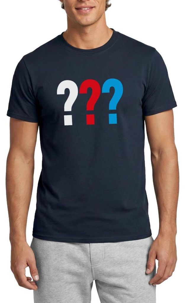 Spreadshirt Die Drei Fragezeichen Logo Männer T-Shirt, XL, Navy