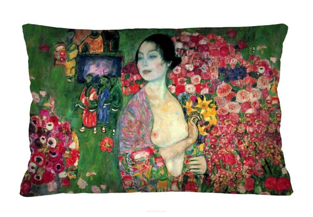 Dekokissen Elegance Print „Tänzerin“40×60 cm – Premium Samt Zierkissen, beidseitig Bedruckt, mit Reißverschluss & antiallergischer Füllun...