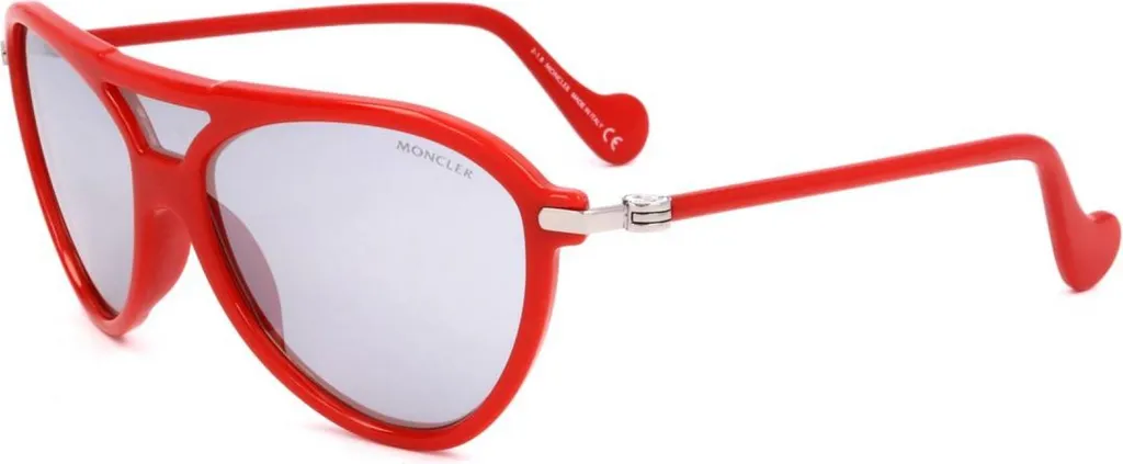 Lunettes de soleil Moncler ML0054 Rouge mat 0/0/135 Monture unie Luxe