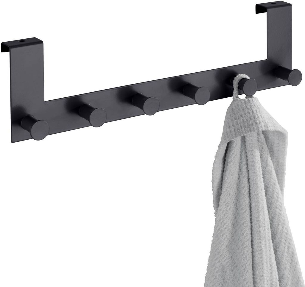 WENKO Metall Türgarderobe Celano in Schwarz 39 x 11 x 5,5 Produktbild 7