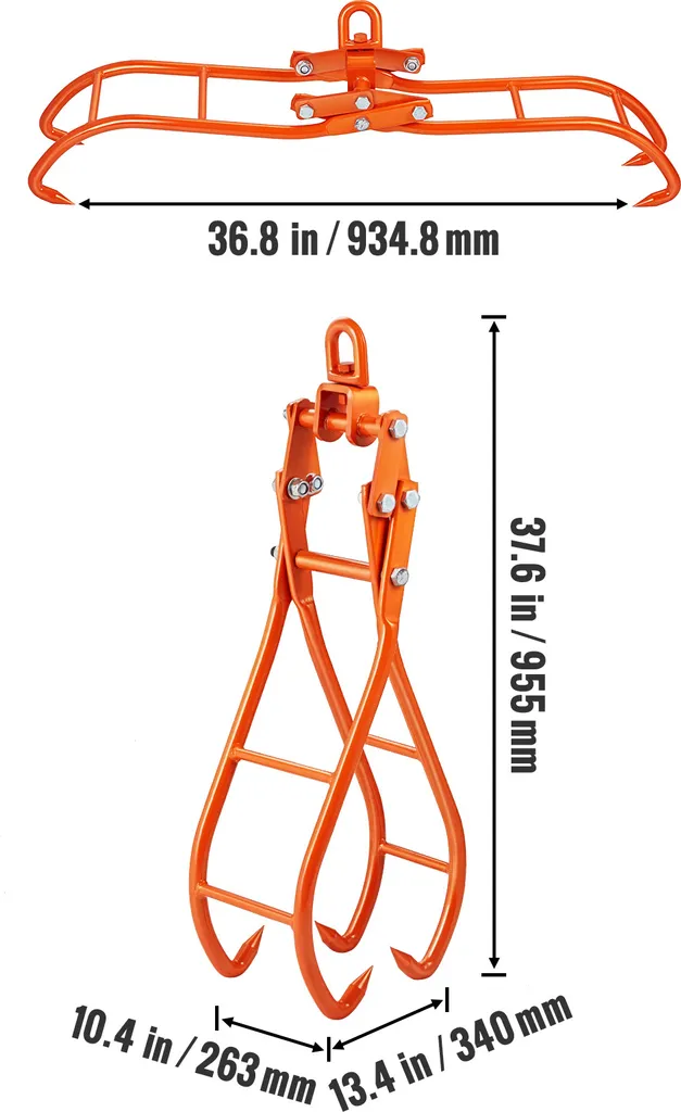 Pince à Grumes Design Griffes d'Aigle Acier Robuste Capacité 3307 lbs - 8