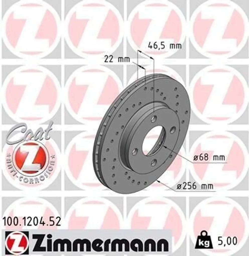 Disques de frein Zimmermann Audi 80 stoppant le fading thermique