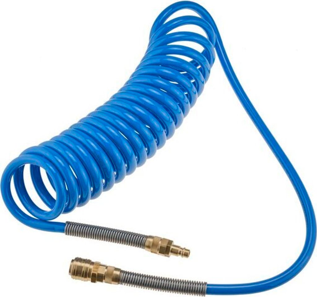 RQS Druckluft Spiralschlauch 8x12mm 5m PolyurethanDruckluftschlauch Pneumatikschlauch