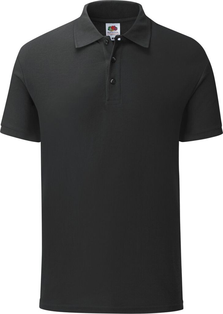 Fruit Of The Loom Herren Poloshirt 65/35 Maßschnitt RW6522 (S) (Schwarz)