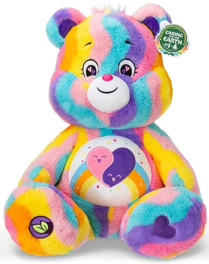 Grande Peluche Bisounours 60cm Friends Forever Bear en Matière Recyclée