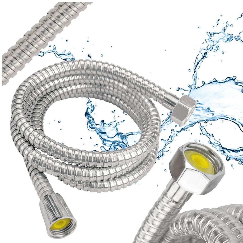 Wąż wężyk prysznic prysznicowy łazienkowy chromowany 150 cm Zdjęcie produktu 