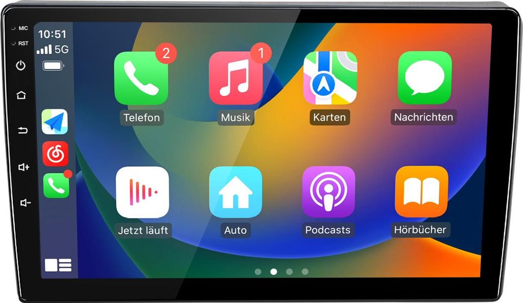 Nachrüst Radio kompatibel mit VW Polo 9N 2004-2010 Carplay Android Auto Navi Bluetooth DAB+ Rückfahrkamera 9 Zoll 64GB