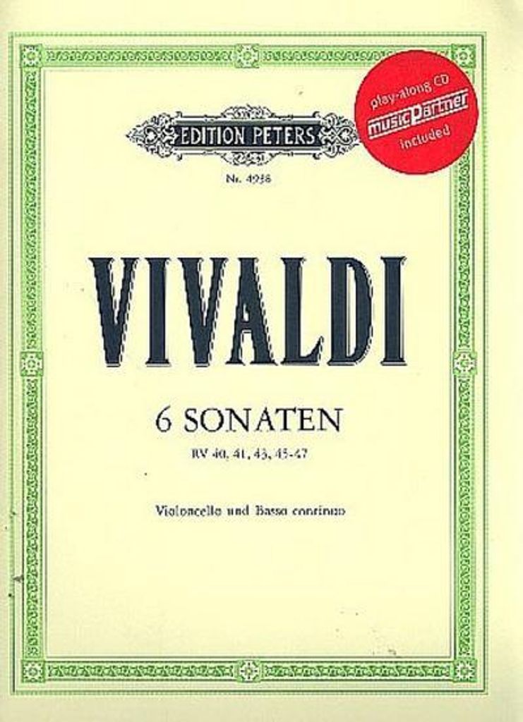 6 Sonaten (+2 CD's)für Violoncello und Bc
