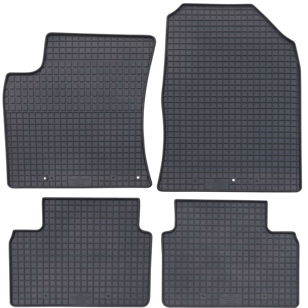 für Hyundai i30 ab 01/2017 Passform Fußmatten PETEX Gummimatten 4-teilig schwarz Allwettermatten Gummifußmatten