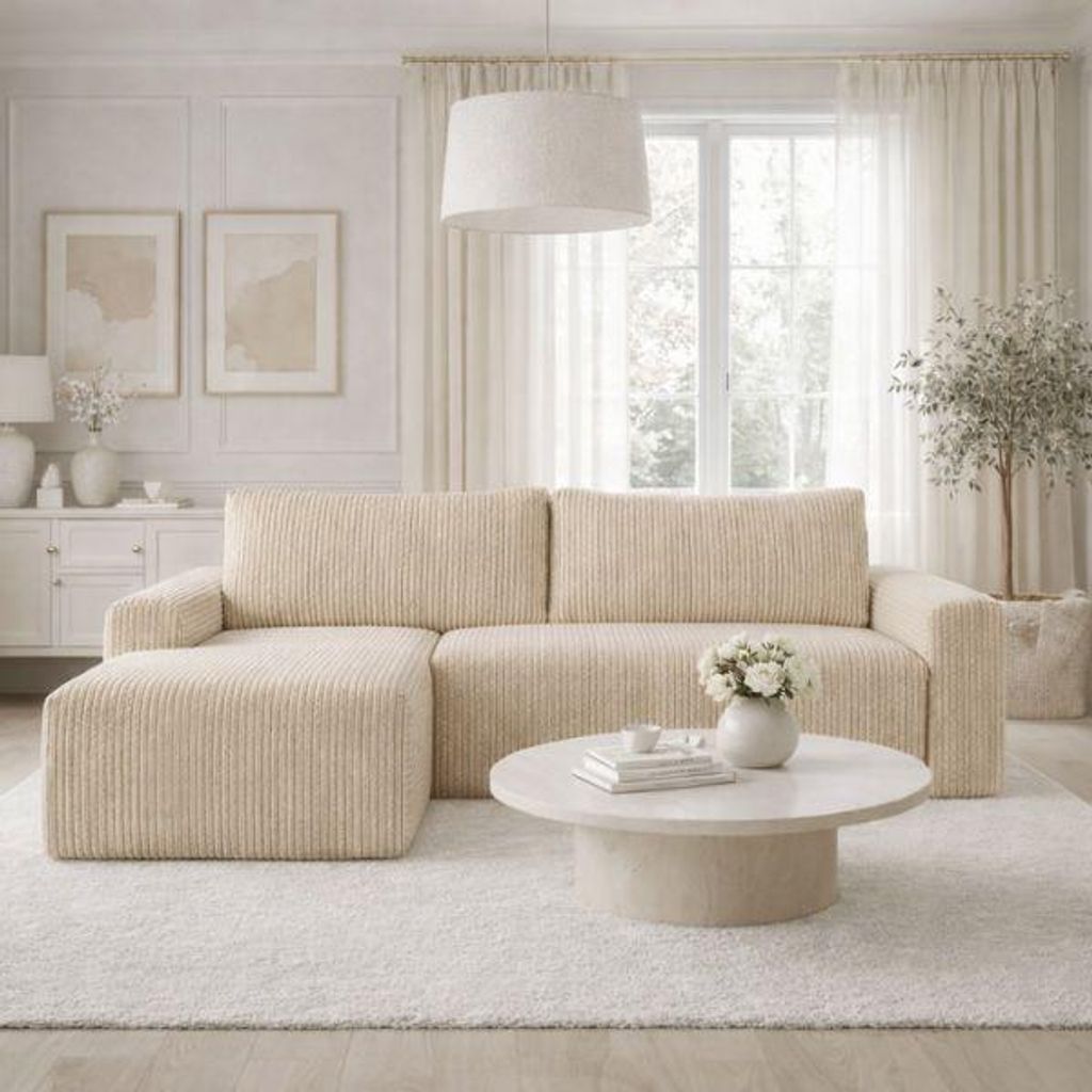 Ecksofa MILO LARGE mit Schlaffunktion und Bettkasten, linke Ecke - TILIA 11