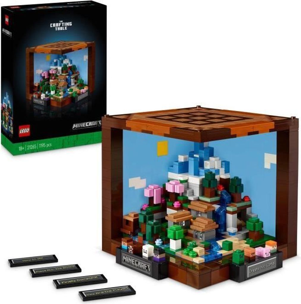 LEGO Minecraft 21265 Die Werkbank Bau- und Erkundungsset Geschenk für Erwachsene