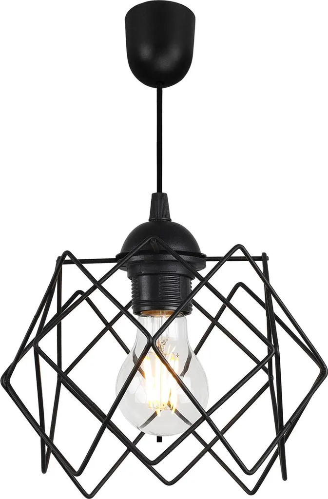 Lampadario Luxury Stella Campana Vetro Nero E27 | Eleganza Esclusiva - 9