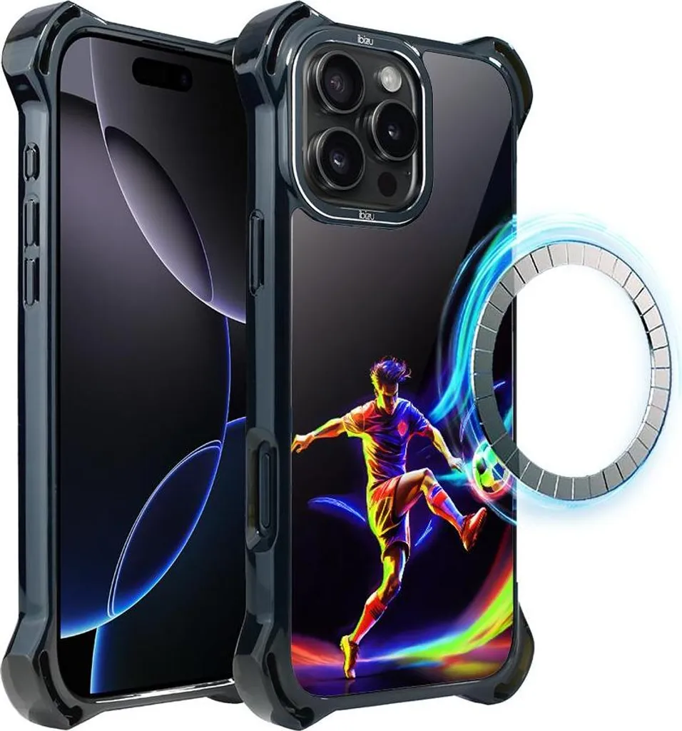 IBIZU iPhone 16 Pro Max Custodia MagSafe Calcio DropGuard Ultra