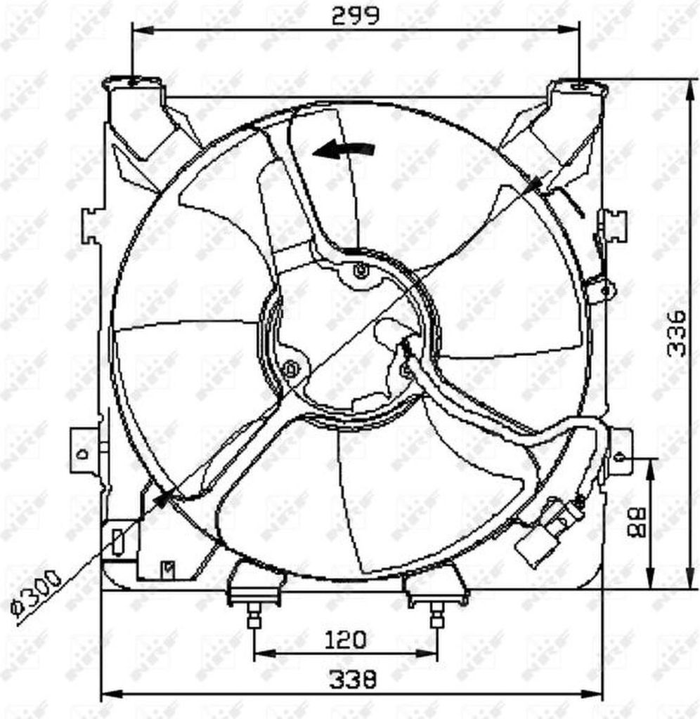 NRF 47041 Lüfter Motorkühlung Kühlerlüfter für HONDA CIVIC VI Hatchback (EJ, EK) Wasserkühler