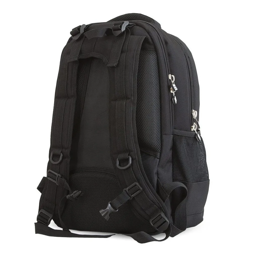 Sac à dos noir PIXIE CREW avec panneau créatif et compartiment laptop