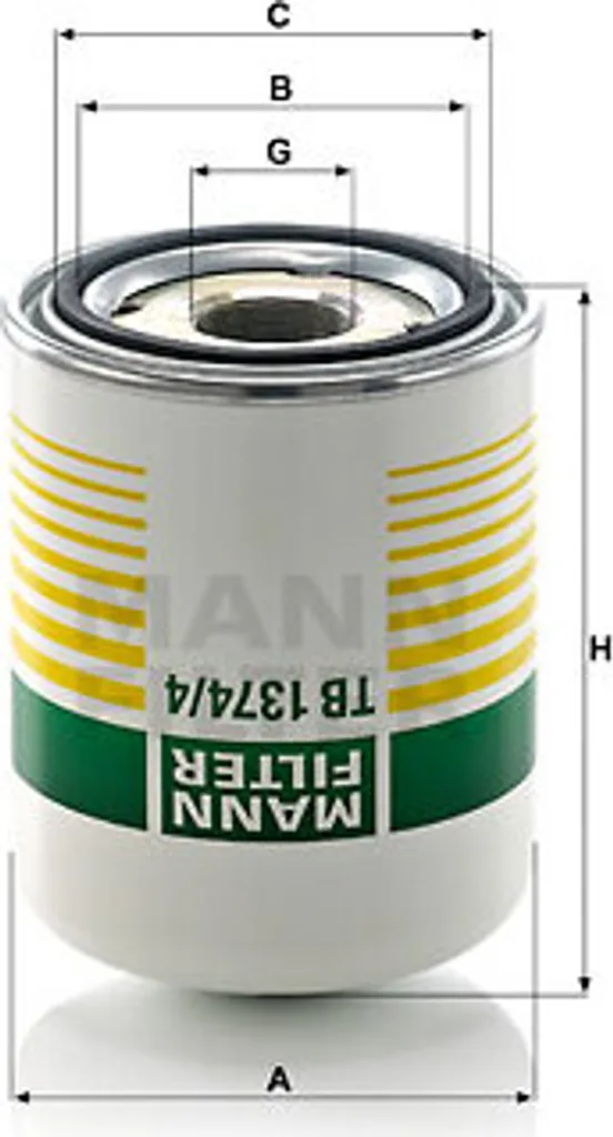 Cartouche dessiccateur d'air MANN-FILTER TB 1374/4 x pour poids lourds