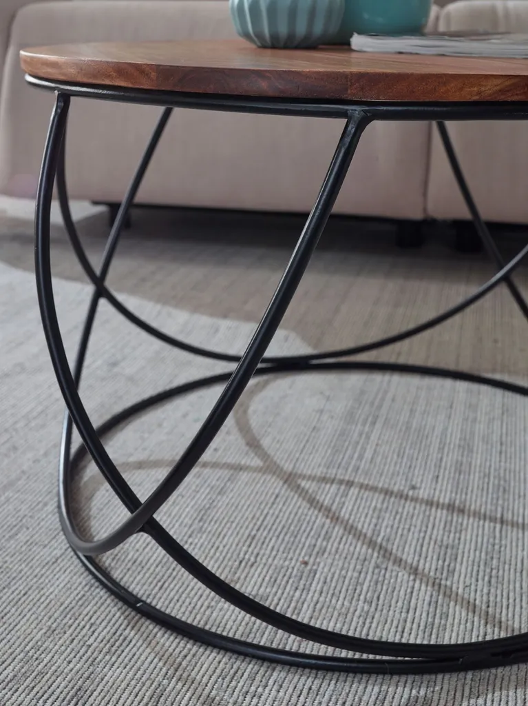 Table basse massive durable et stable en Sheesham pour votre salon - 5