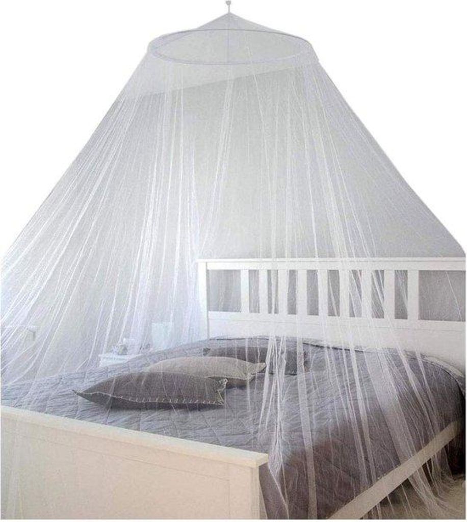 Zelt 2 Personen 25x12 Meter - Moskitennetz Glasfaser - Reisebett Überdachung - Weiß