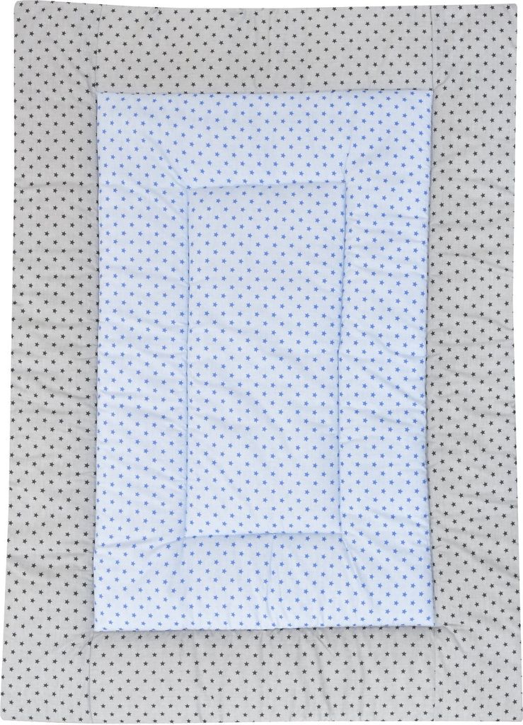 Baby-Delux Baby Krabbeldecke Decke Spieldecke Babydecke Baumwolle Kinderdecke Design Magic Star Blau