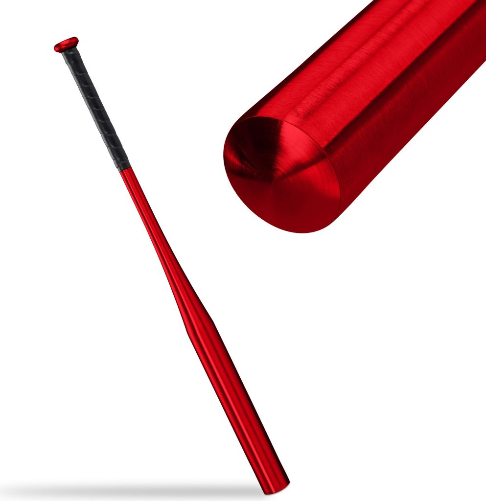 relaxdays Roter Baseballschläger aus Aluminium