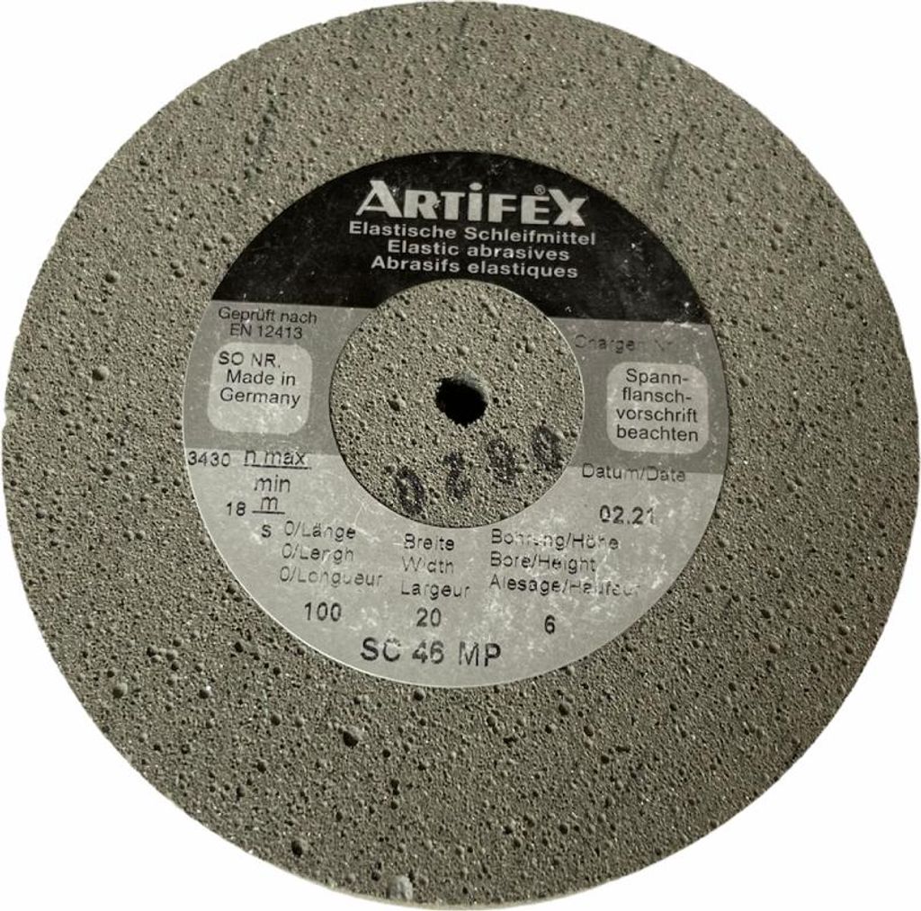 Artifex Elastisches Schleifrad aus Siliciumkarbid für Rolex SC 46 MP