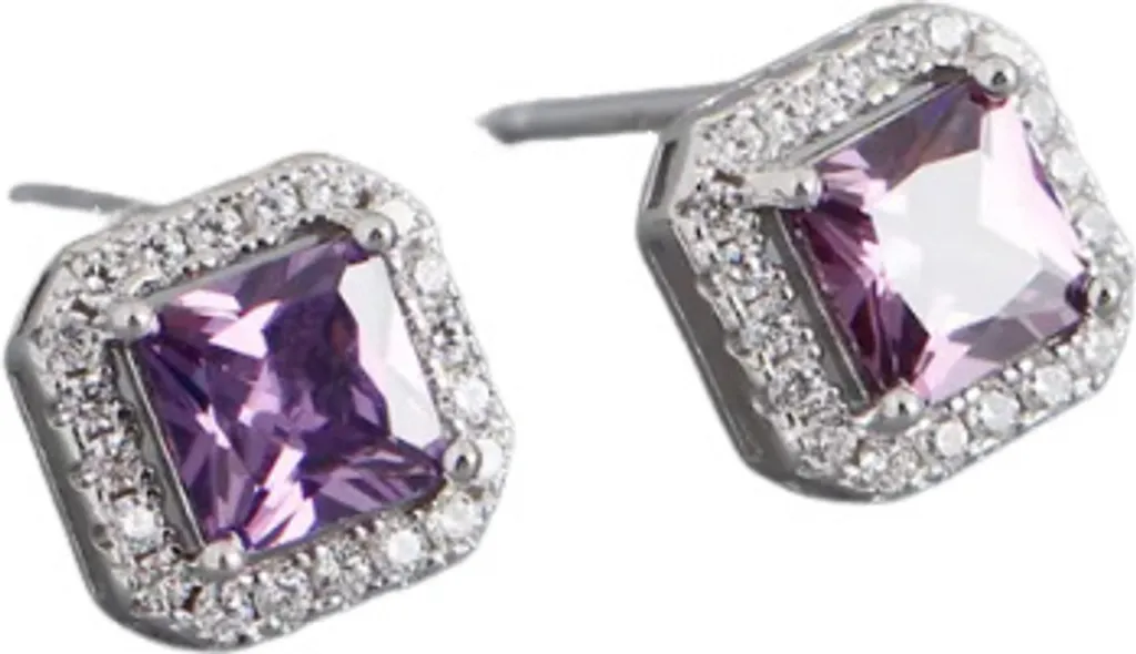 Orecchini In Argento Sterling 925 Con Zirconia Cubica – Rotondi 8mm, Rodiati, Qualità Alta